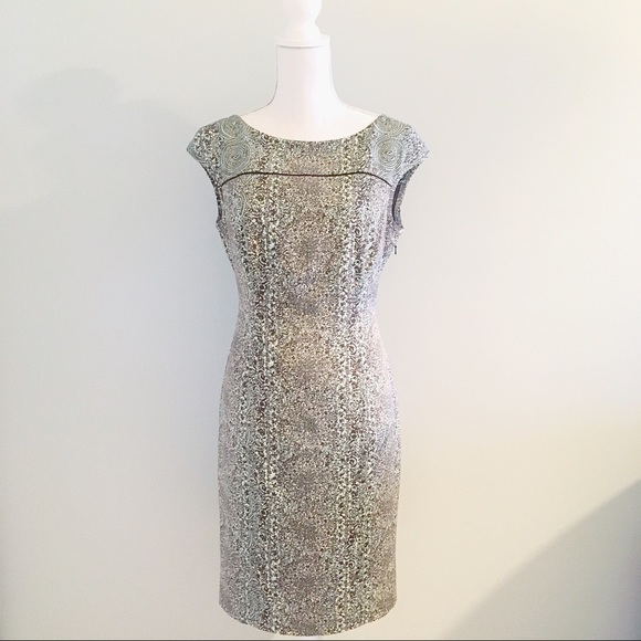 Tory Burch Dresses & Skirts - Tory Burch Sheath Dress in Brown & Ice Blue Floral